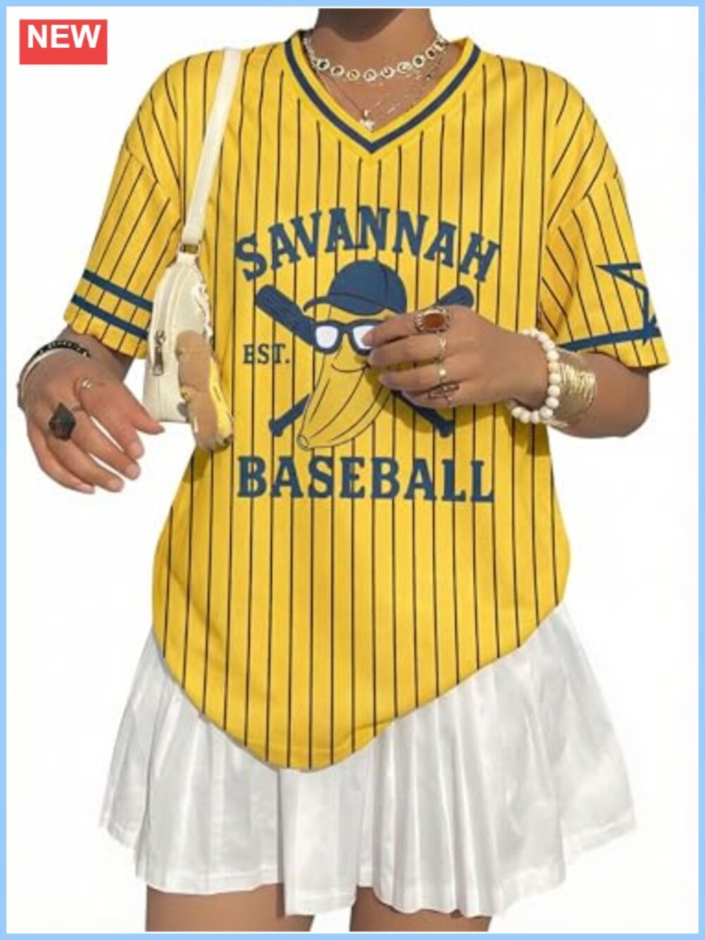 Women's Baseball Jersey Top Letter Print Loose Fit Short Sleeve Tee